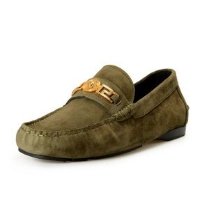 Versace Medusa Suede Loafer l Dark Olive | 44EU (11M)